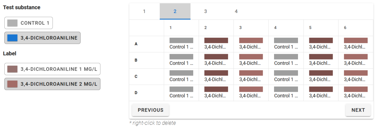 INTOB application screenshot showcasing a completed plate visualisation
